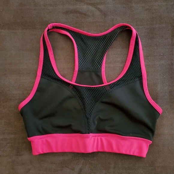POP Fit Other - Popfit neon pink with mesh sports bra crop top sz S